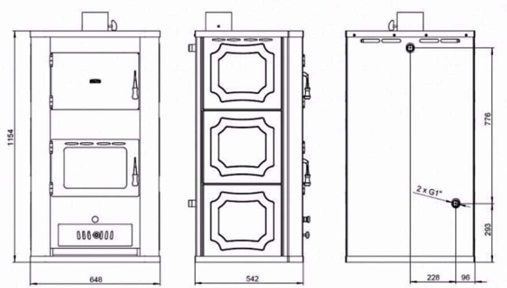 Prity - Kaminofen mit Wärmetauscher PRITY WD W29 - LÍBI ELEKTRO