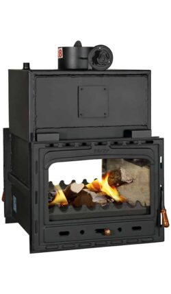 Prity - Kamineinsatz mit Warmwasser-Wärmetauscher PRITY 2C W28 - LÍBI ELEKTRO