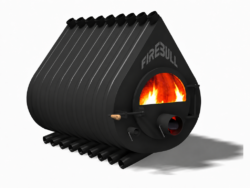 Firebull – Heißluftofen FIREBULL S16, Glastür, Türanschlag links, schwarzes Logo – LÍBI ELEKTRO