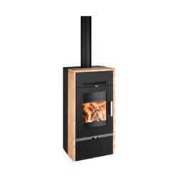 HAAS+SOHN - Kaminofen mit Wärmetauscher HAAS+SOHN FARUM mit Wärmetauscher, schwarz/Woodstone Prestige - LÍBI ELEKTRO