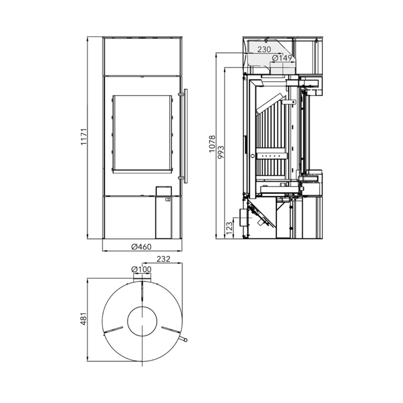 HAAS+SOHN - HAAS+SOHN OVALIS Piccolo Kaminofen, schwarz - LÍBI ELEKTRO