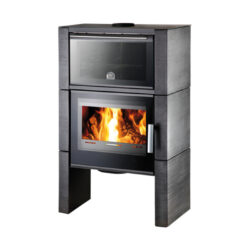 HAAS+SOHN - Kaminofen mit Backofen HAAS+SOHN DALE mit Backofen, anthrazit/metallischer Ofen - LÍBI ELEKTRO
