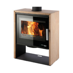 HAAS+SOHN - Kachelofen HAAS+SOHN JONSBO, schwarz/Woodstone Prestige - LÍBI ELEKTRO