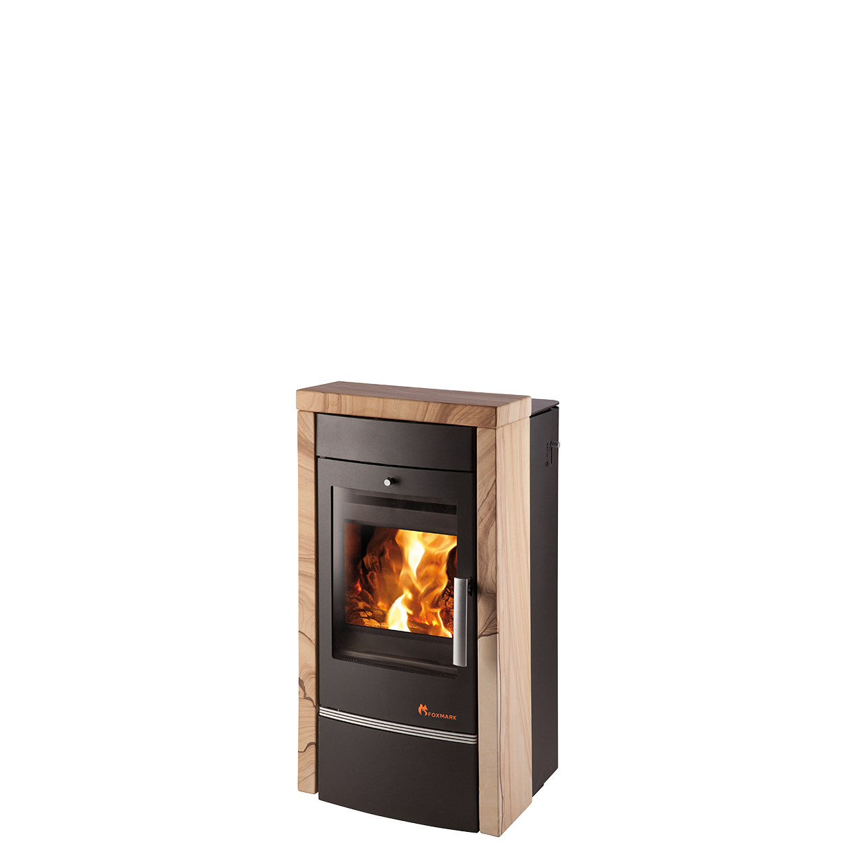 Foxmark – VISBY II Kaminofen mit Wärmetauscher, Woodstone – LÍBI ELEKTRO