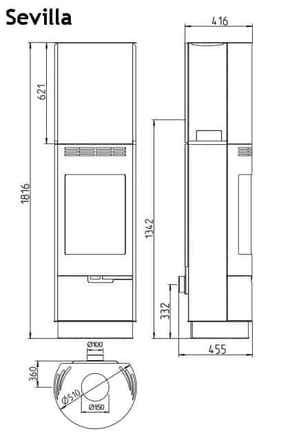 THORMA – Kaminofen THORMA SEVILLA, grau – LÍBI ELEKTRO