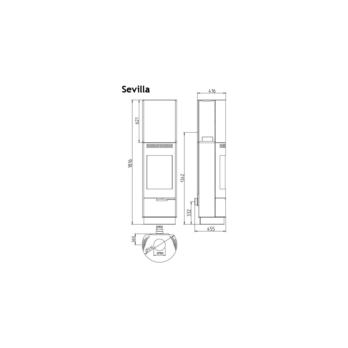 THORMA – Kaminofen THORMA SEVILLA, grau – LÍBI ELEKTRO