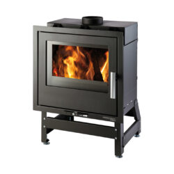 HAAS+SOHN - Kamineinsätze mit Wärmetauscher HAAS+SOHN VESUVIO II 1S, Tür schwarz/Gusseisen, ohne Wärmetauscher - LÍBI ELEKTRO