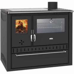 Prity - Festbrennstoffofen PRITY GT FI G DR, Edelstahlbackofen, schwarz, rechts - LÍBI ELEKTRO