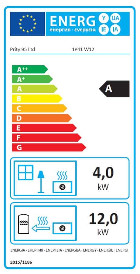Prity - Festbrennstoffofen mit Warmwasser-Wärmetauscher PRITY W12 1P41, rechts - LÍBI ELEKTRO