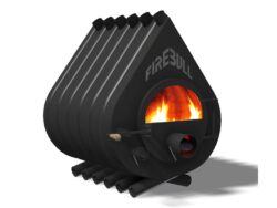 Firebull – Heißluftofen FIREBULL S12, Glastür, links angeschlagen, schwarzes Logo – LÍBI ELEKTRO