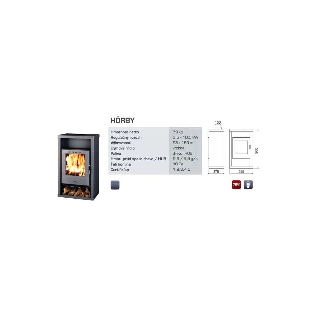THORMA – Kaminofen THORMA HÖRBY, schwarz – LÍBI ELEKTRO