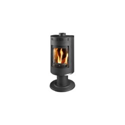 THORMA - Kaminofen THORMA ANDORRA EXKLUSIV, schwarz / rechts - LÍBI ELEKTRO
