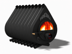 Firebull – Heißluftofen FIREBULL S18, Glastür, Scharniere rechts, silbernes Logo – LÍBI ELEKTRO