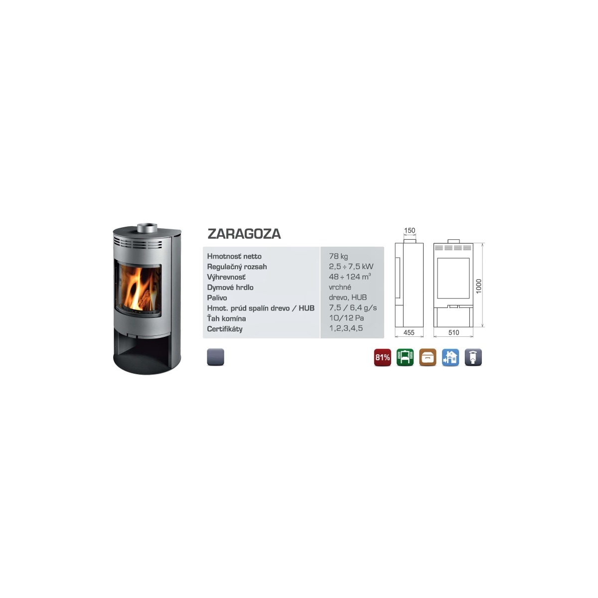 THORMA – Kaminofen THORMA ZARAGOZA, grau – LÍBI ELEKTRO