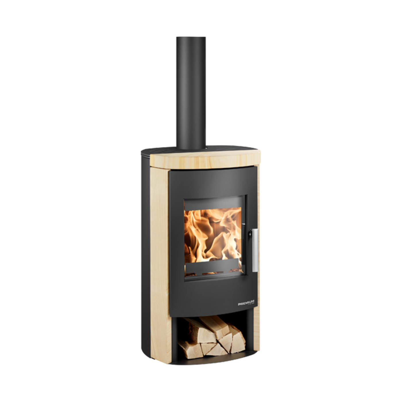 HAAS+SOHN - Kaminofen HAAS+SOHN MADEIRA, schwarz/Woodstone Prestige - LÍBI ELEKTRO