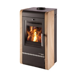 HAAS+SOHN - Kaminofen mit Wärmetauscher HAAS+SOHN AVESTA II mit Wärmetauscher, schwarz/Woodstone Prestige - LÍBI ELEKTRO