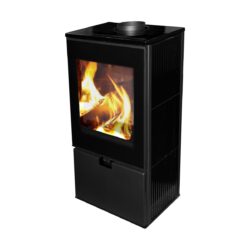 THORMA - THORMA CREMONA Kachelofen, schwarze Keramik - LÍBI ELEKTRO