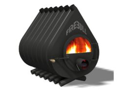 Firebull – Heißluftofen FIREBULL S14, Glastür, Türanschlag links, schwarzes Logo – LÍBI ELEKTRO