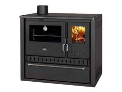 Prity - Festbrennstoffofen PRITY GT FS S DR, schwarz, links - LÍBI ELEKTRO