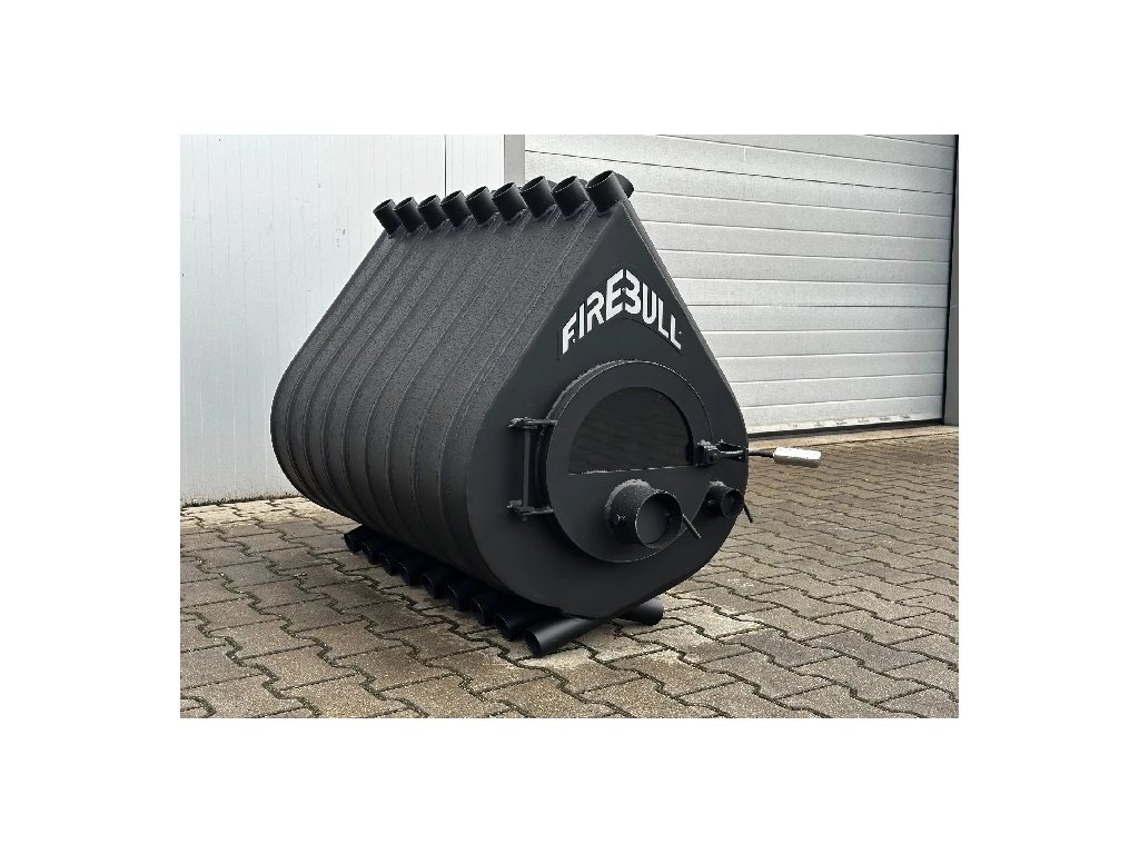 Firebull – Heißluftofen FIREBULL S18, Glastür, Scharniere rechts, silbernes Logo – LÍBI ELEKTRO