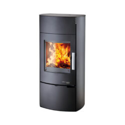 HAAS+SOHN - Kaminofen HAAS+SOHN LAROS GRANDE, schwarz, Seitenverkleidung aus Blech - LÍBI ELEKTRO