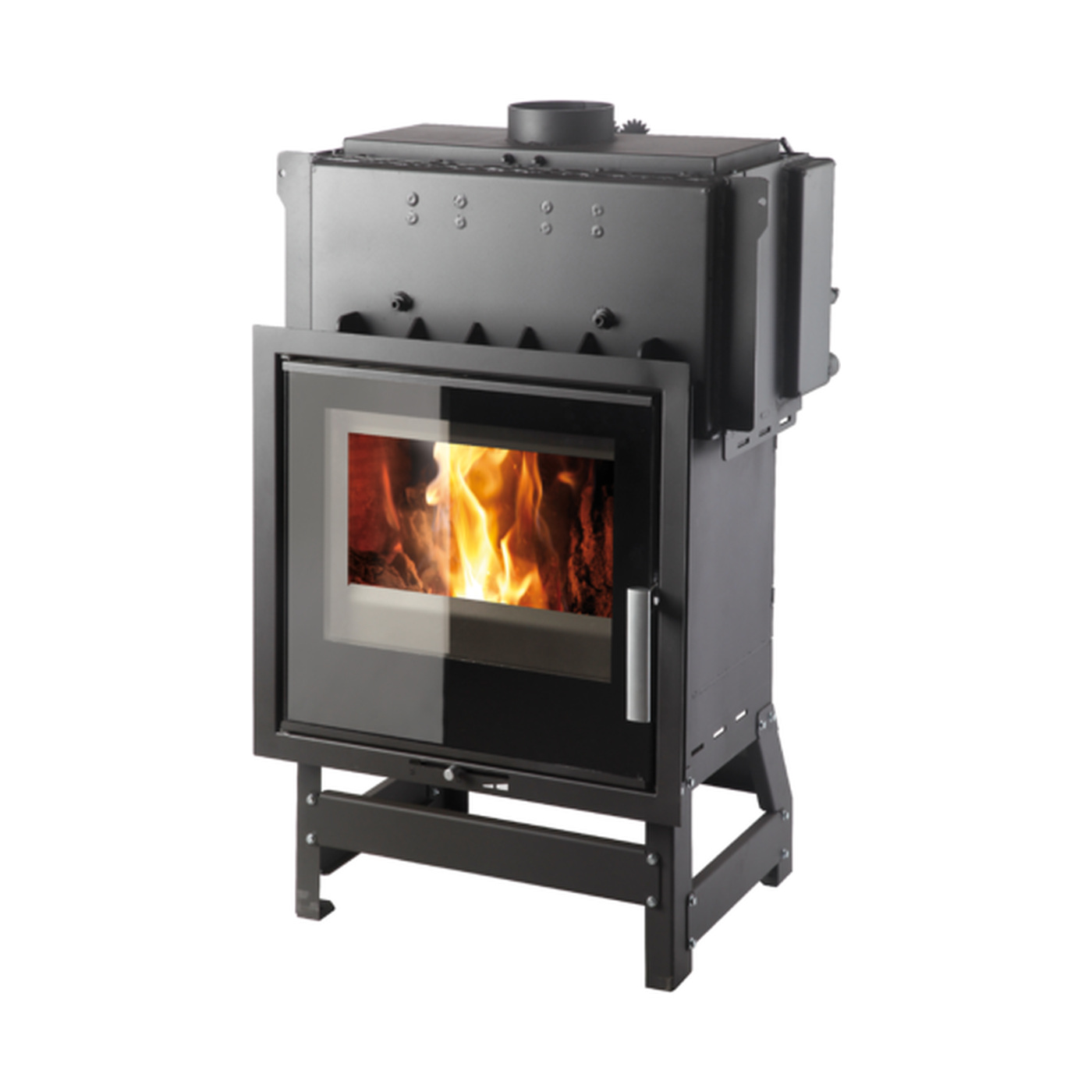 HAAS+SOHN - Kamineinsätze mit Wärmetauscher HAAS+SOHN VESUVIO II/12/2S mit Wärmetauscher, schwarz/glasbedruckt - LÍBI ELEKTRO