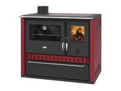 Prity - Festbrennstoffofen PRITY GT FS S DR, bordeauxrot, links - LÍBI ELEKTRO