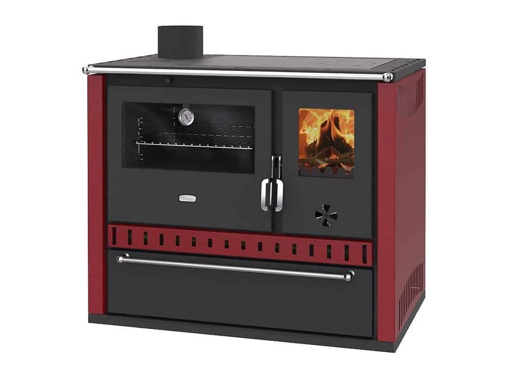 Prity - Festbrennstoffofen PRITY GT FS S DR, bordeauxrot, links - LÍBI ELEKTRO
