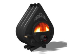 Firebull – Heißluftofen FIREBULL S6, Glastür, Türanschlag links, schwarzes Logo – LÍBI ELEKTRO