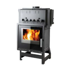 HAAS+SOHN - Kamineinsatz HAAS+SOHN VESUVIO II/15/2S mit Wärmetauscher, schwarz/glasbedruckt - LÍBI ELEKTRO