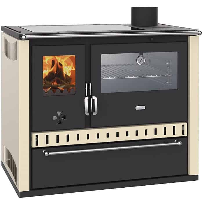 Prity - Festbrennstoffofen PRITY GT FI G DR, Edelstahlbackofen, elfenbeinfarben, rechts - LÍBI ELEKTRO