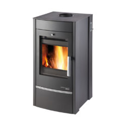 HAAS+SOHN - Kaminofen mit Wärmetauscher HAAS+SOHN ALMO II mit Wärmetauscher, schwarz, Deckel + Seitenwände aus Blech - LÍBI ELEKTRO